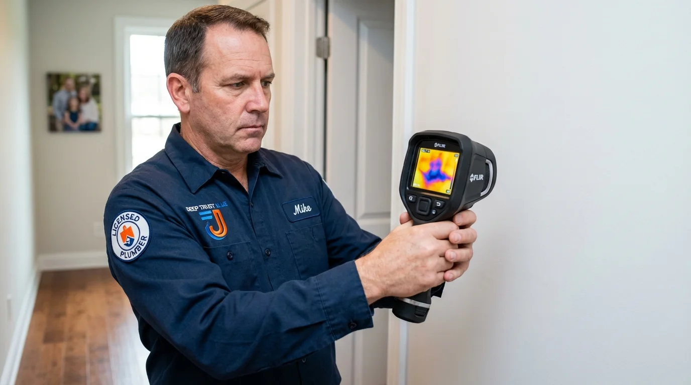 Thermal imaging leak detection by Johns Plumbing LLC in Streetsboro